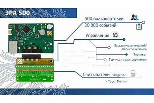 ЭРА-500 сетевой контроллер на 2 точки прохода